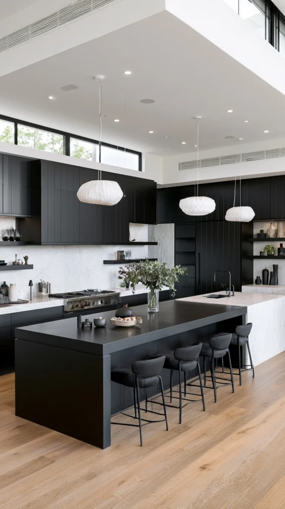 15 Black Kitchen Cabinet Ideas for a Sleek Designer Look 6 FR 5 7