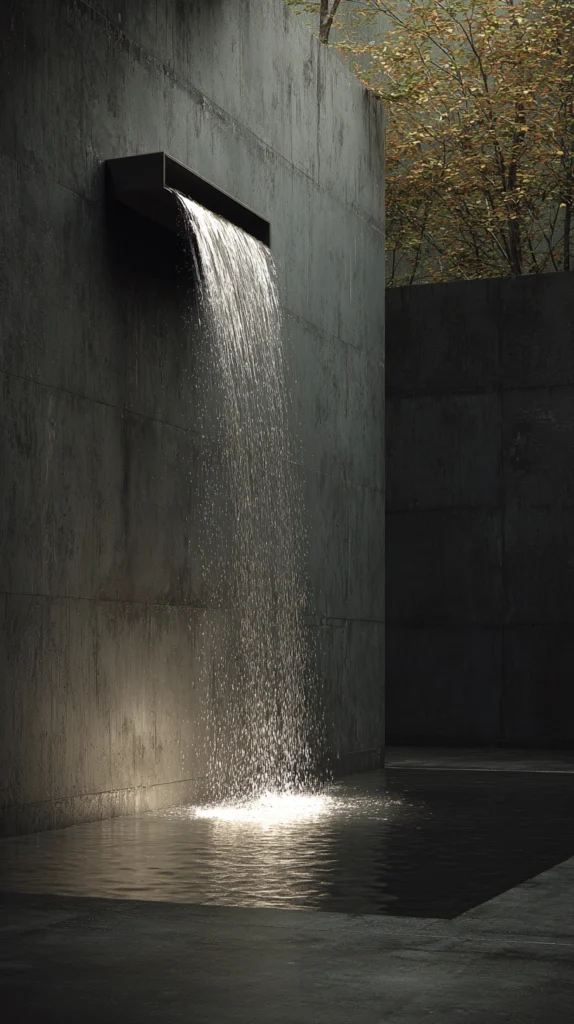 Water Meets Wall: 15 Backyard Waterfall Wall Ideas for a Sleek Statement Feature 2 fd 1 3