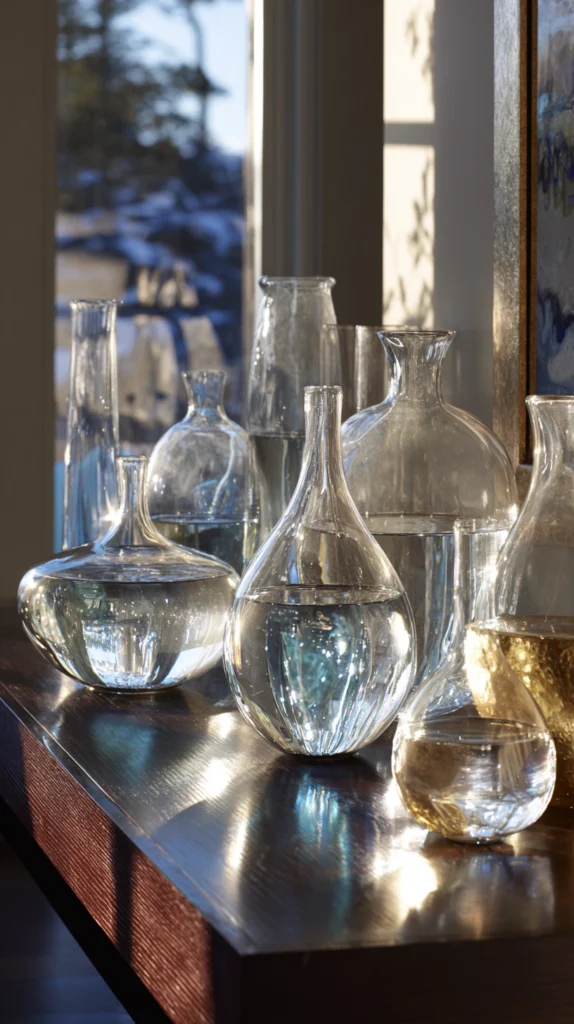 14 Glass Decor Ideas That Reflect Light Beautifully 5 fd 4 1