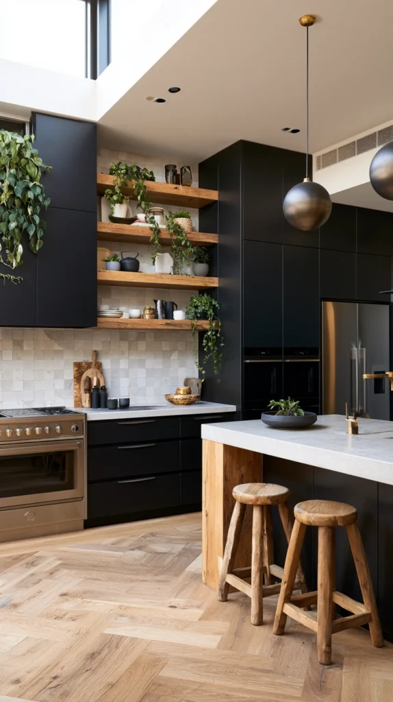 15 Black and Wood Interior Ideas That Balance Warmth and Drama 9 fr 8 6