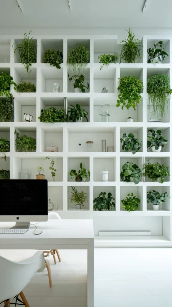 15 White Home Office Ideas for a Clean Minimal Workspace 13 hg 12