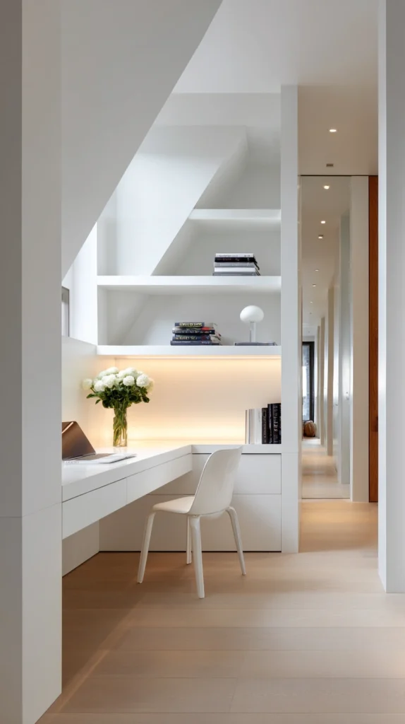 15 White Home Office Ideas for a Clean Minimal Workspace 16 hg 15