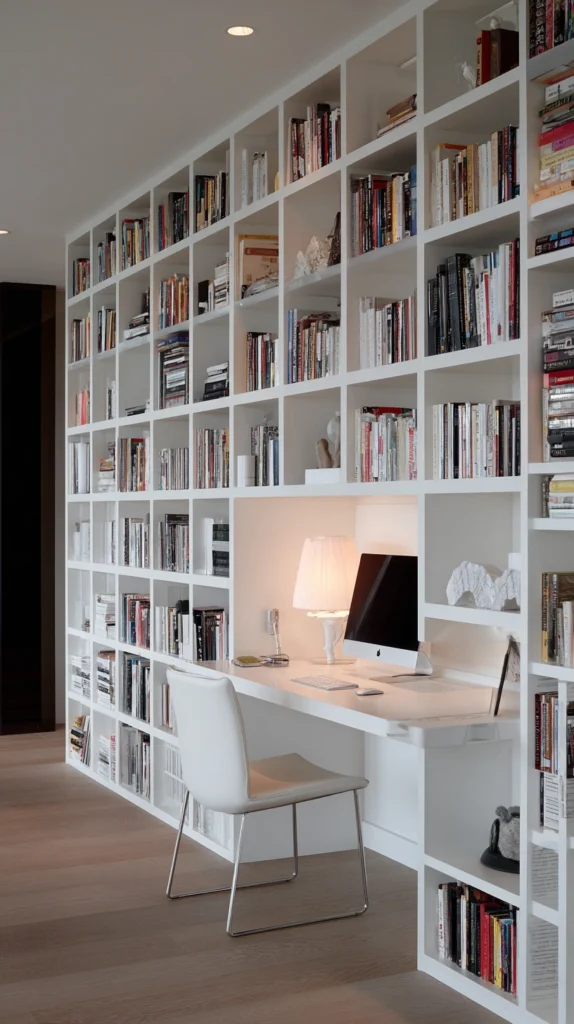 15 White Home Office Ideas for a Clean Minimal Workspace 8 hg 7