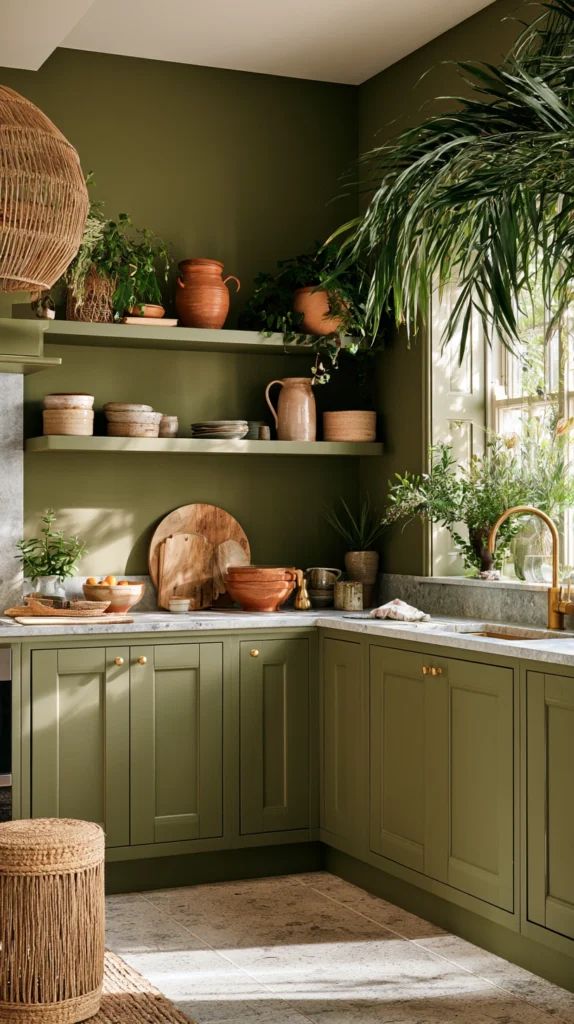 15 Moody Olive Green Kitchen Ideas That Feel Rich and Organic 13 mo 12