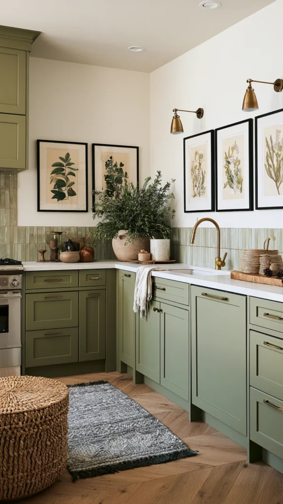 15 Moody Olive Green Kitchen Ideas That Feel Rich and Organic 16 mo 15