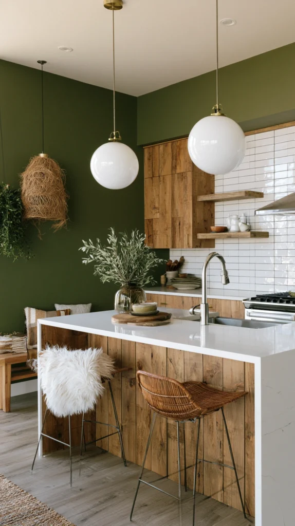 15 Moody Olive Green Kitchen Ideas That Feel Rich and Organic 5 mo 4