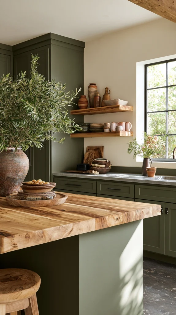15 Moody Olive Green Kitchen Ideas That Feel Rich and Organic 6 mo 5