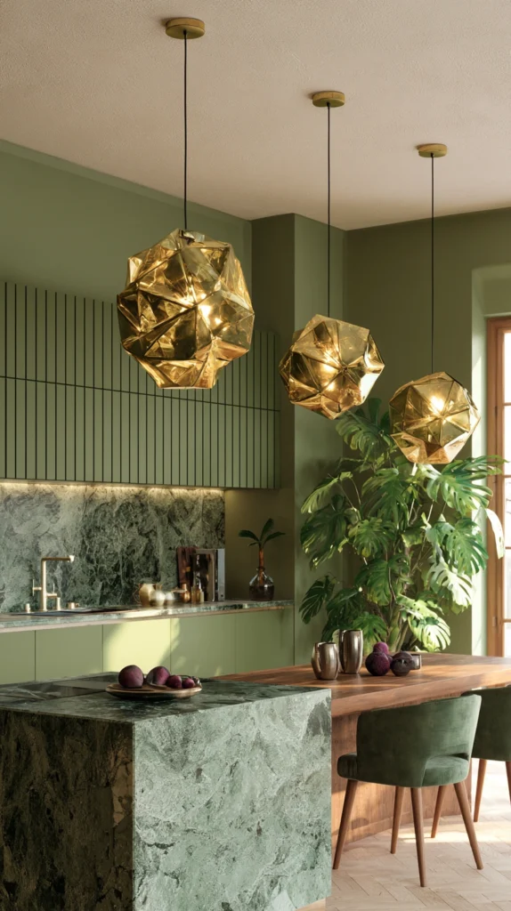 15 Moody Olive Green Kitchen Ideas That Feel Rich and Organic 7 mo 6