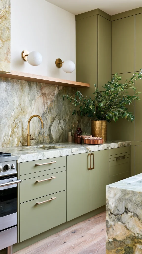 15 Moody Olive Green Kitchen Ideas That Feel Rich and Organic 8 mo 7
