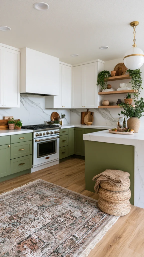 15 Moody Olive Green Kitchen Ideas That Feel Rich and Organic 10 mo 9