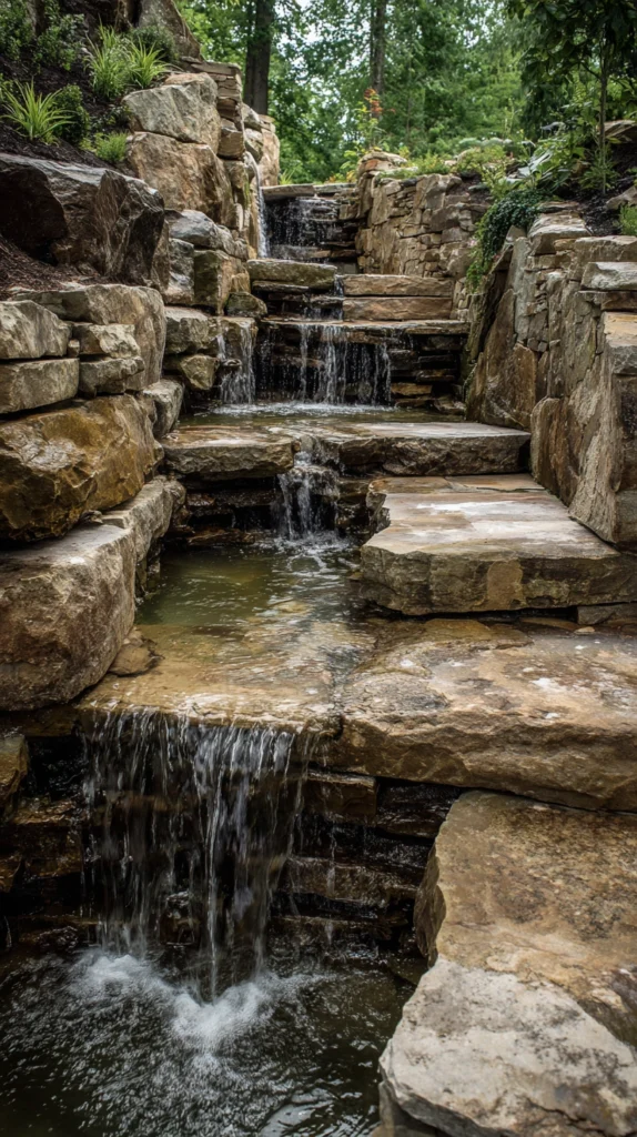 14 Natural Rock Waterfall Ideas for a Serene Outdoor Space 11 rd 10 1