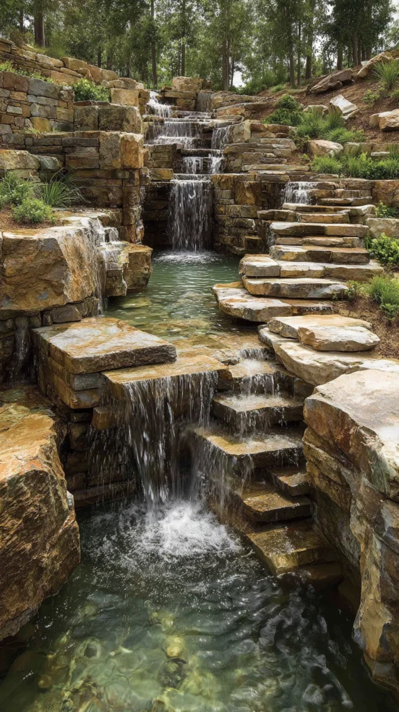 14 Natural Rock Waterfall Ideas for a Serene Outdoor Space 13 rd 12 1