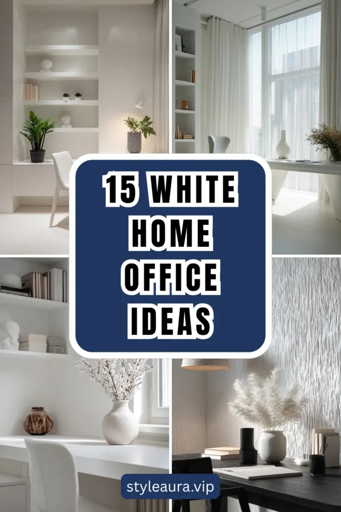 15 White Home Office Ideas for a Clean Minimal Workspace 1 style 13