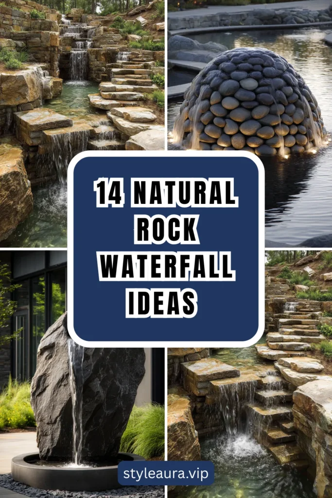14 Natural Rock Waterfall Ideas for a Serene Outdoor Space 1 style 7