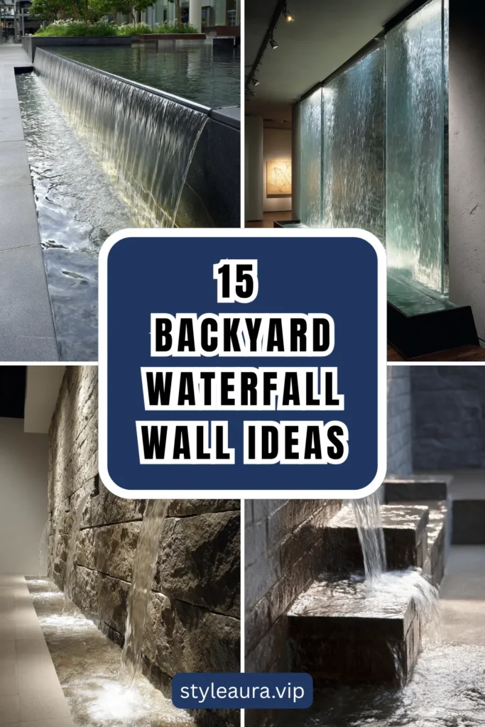 Water Meets Wall: 15 Backyard Waterfall Wall Ideas for a Sleek Statement Feature 1 style 9