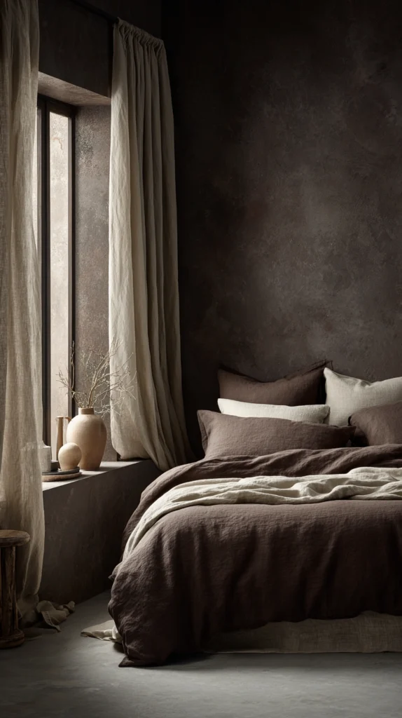 Deep, Warm, and Utterly Restful: 15 Chocolate Brown Bedroom Ideas for a Rich Warm Retreat 13 tf 12