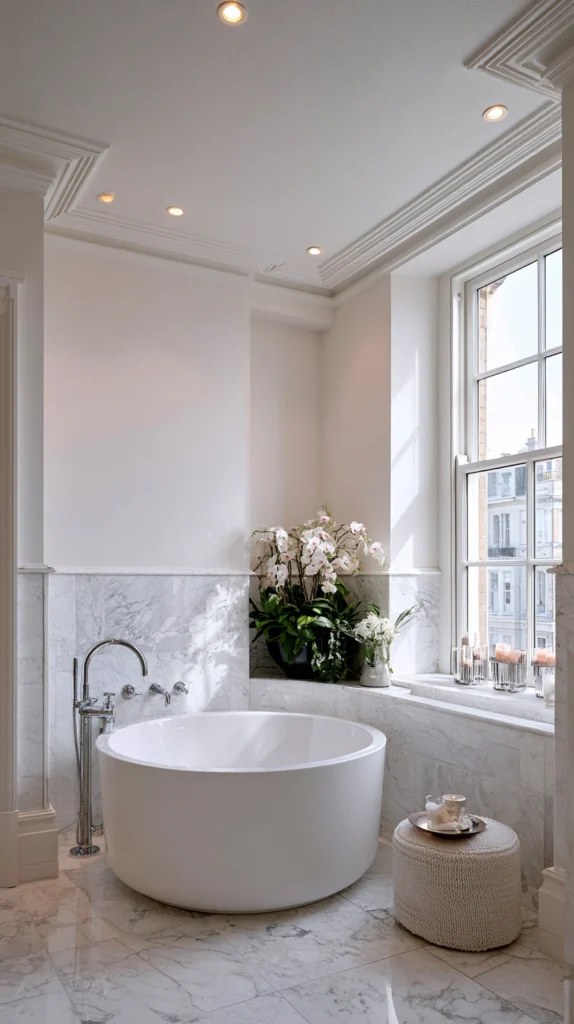 15 White Bathroom Ideas That Feel Bright and Luxurious 15 tg 14