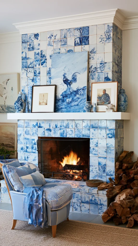 15 Tiled Fireplace Wall Ideas That Feel Custom and Expensive 11 vo 10