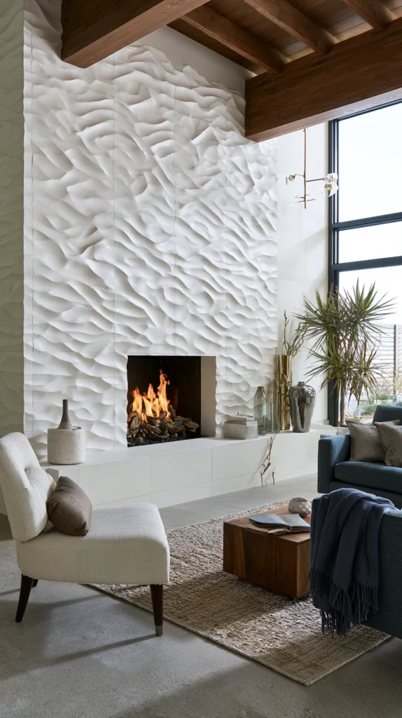 15 Tiled Fireplace Wall Ideas That Feel Custom and Expensive 14 vo 13