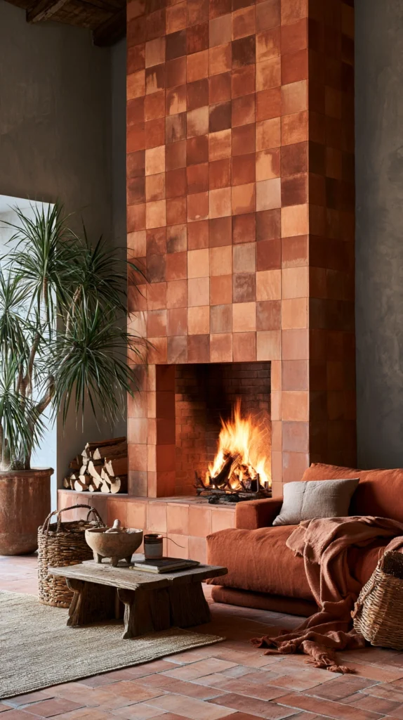 15 Tiled Fireplace Wall Ideas That Feel Custom and Expensive 4 vo 3