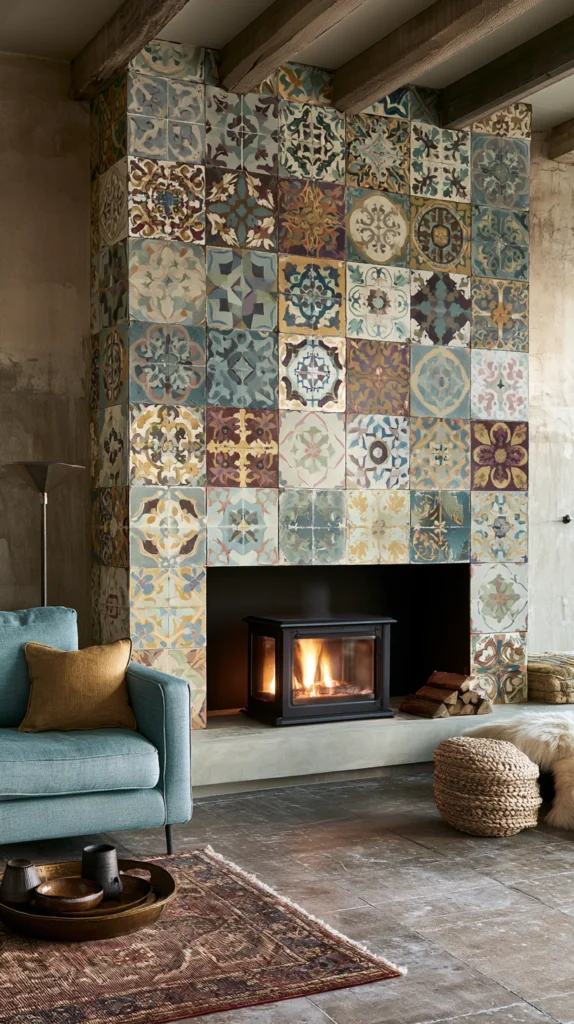15 Tiled Fireplace Wall Ideas That Feel Custom and Expensive 6 vo 5
