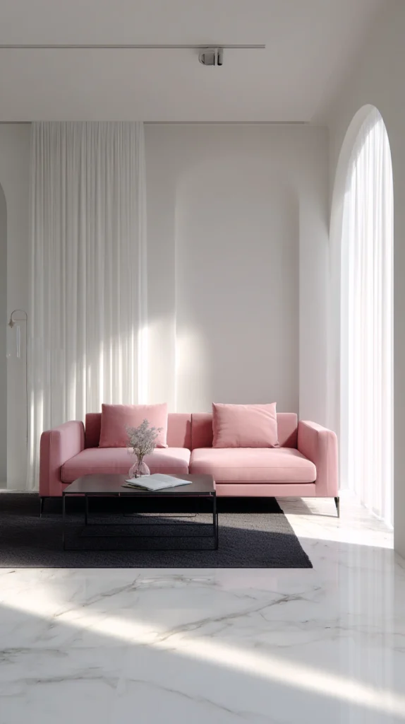 14 Dusty Pink Living Room Ideas for a Soft Feminine Space 12 vy 11