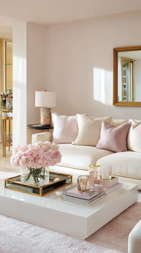 14 Dusty Pink Living Room Ideas for a Soft Feminine Space 7 vy 6