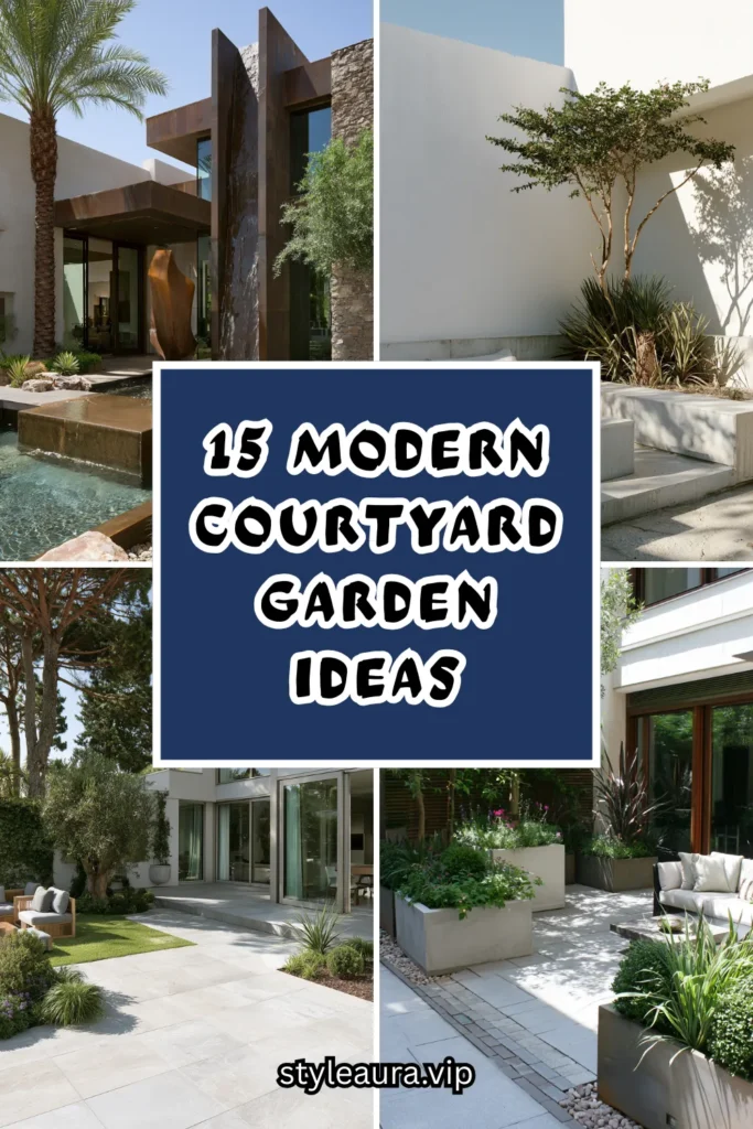 15 Modern Courtyard Garden Ideas for Indoor-Outdoor Living 1 15 14