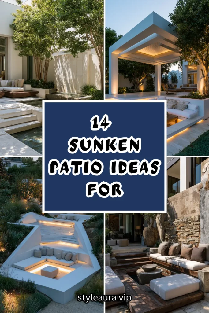 14 Sunken Patio Ideas for a Cozy Private Backyard Retreat 1 15 20