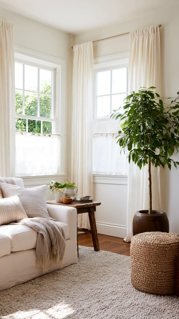 13 Fall Window Treatment Ideas to Warm Up Any Living Room 12 DF 11