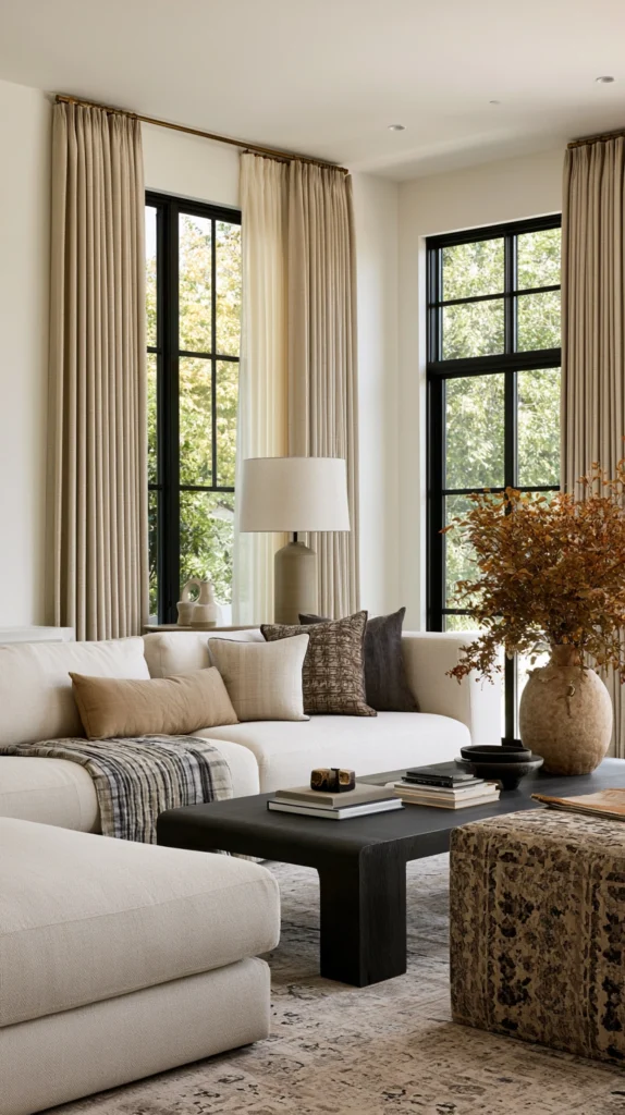 13 Fall Window Treatment Ideas to Warm Up Any Living Room 14 DF 13
