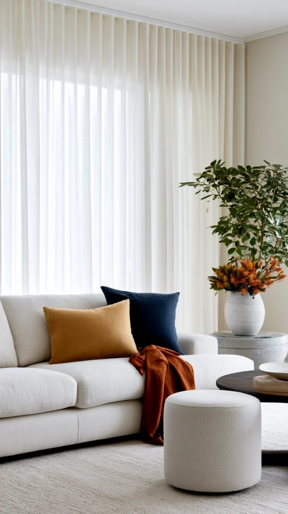 13 Fall Window Treatment Ideas to Warm Up Any Living Room 4 DF 3
