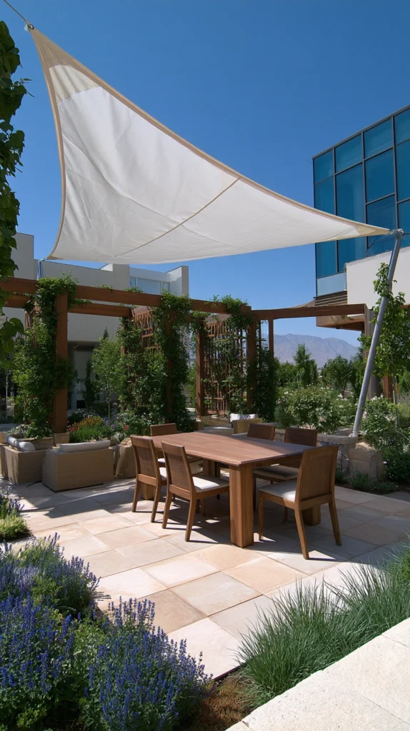 14 Shade Sail Ideas for a Modern Low-Profile Backyard Cover 13 ED 12 6