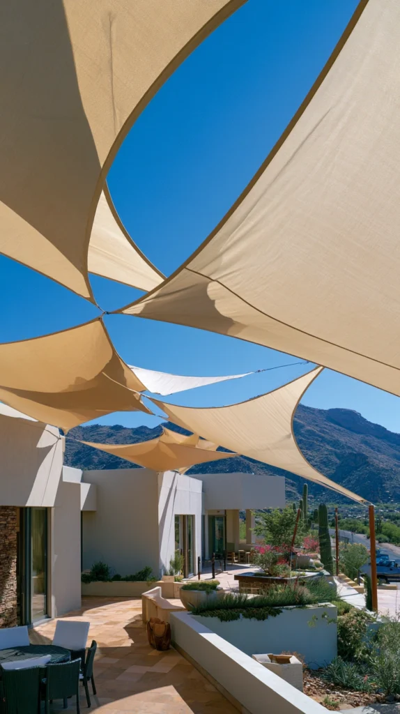 14 Shade Sail Ideas for a Modern Low-Profile Backyard Cover 9 ED 8 6