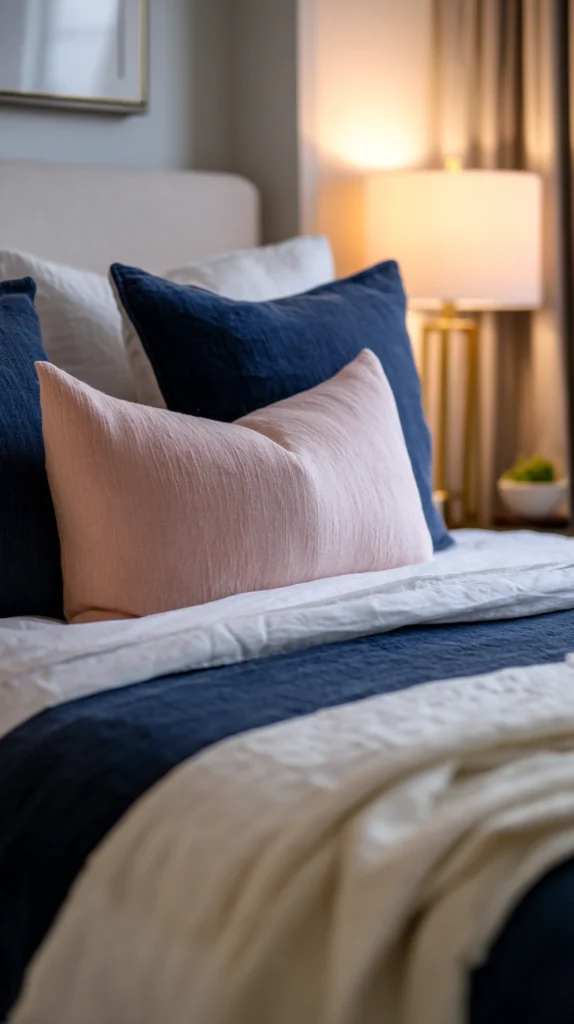 15 Navy and Blush Bedroom Ideas That Feel Straight Out of a Luxury Hotel 4 UG 3