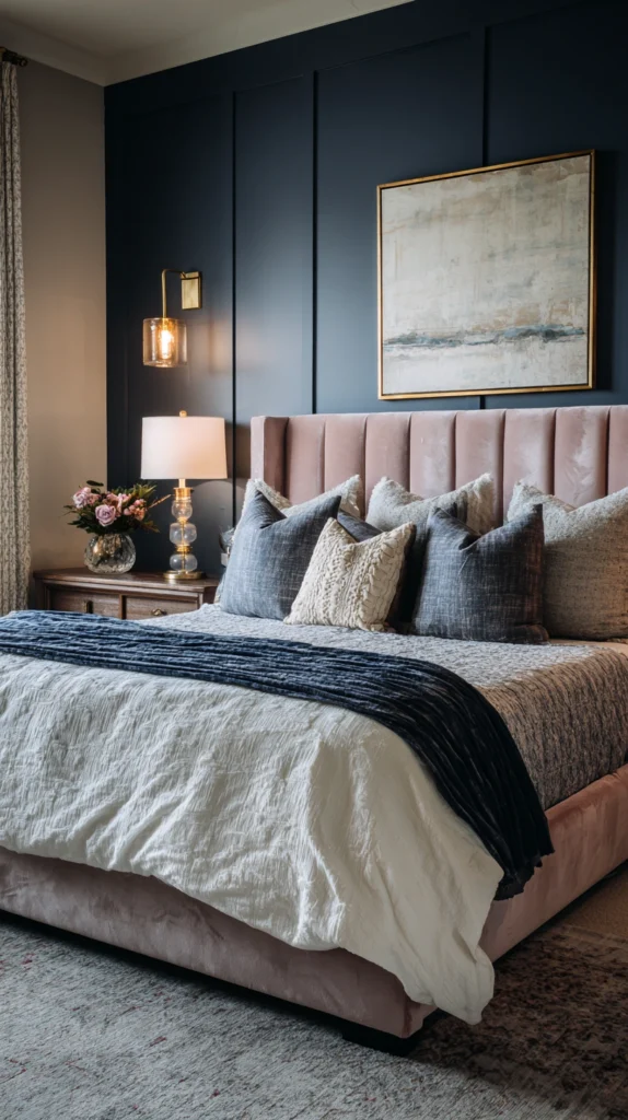 15 Navy and Blush Bedroom Ideas That Feel Straight Out of a Luxury Hotel 5 UG 4