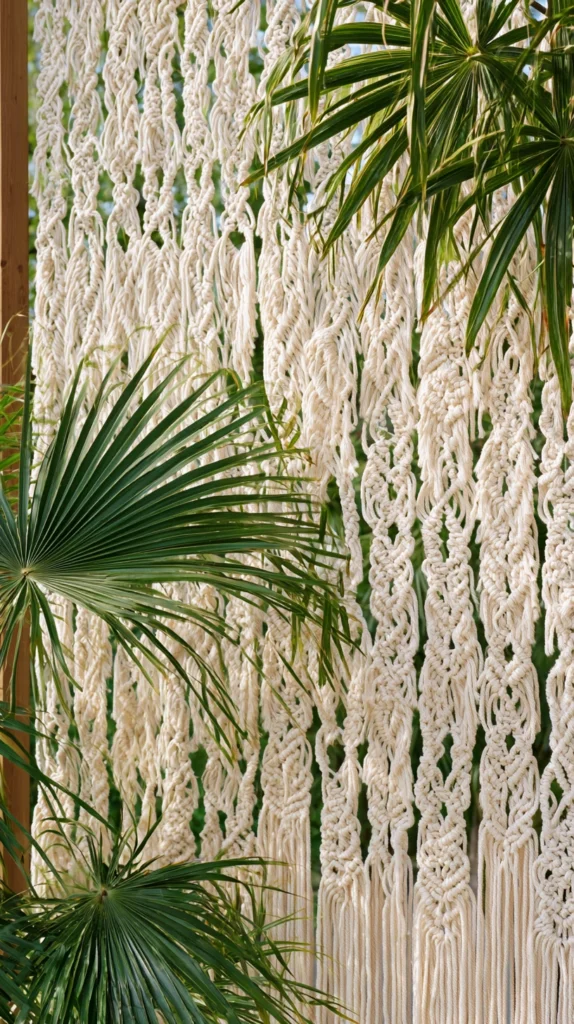 13 Macrame Curtain With Plants Green Patterns 7 WR 6