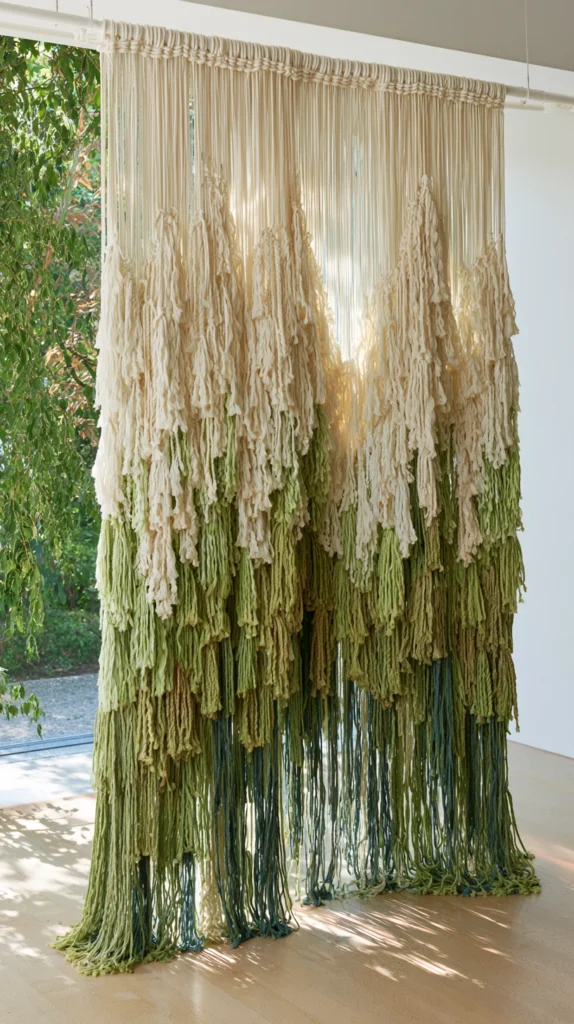 13 Macrame Curtain With Plants Green Patterns 10 WR 9