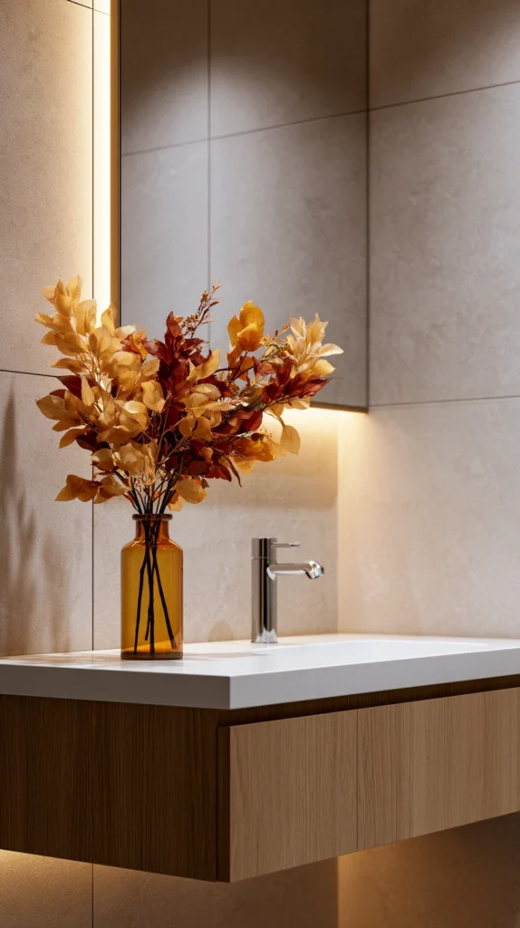 15 Small Bathroom Fall Makeovers on a Budget 11 df 10 7