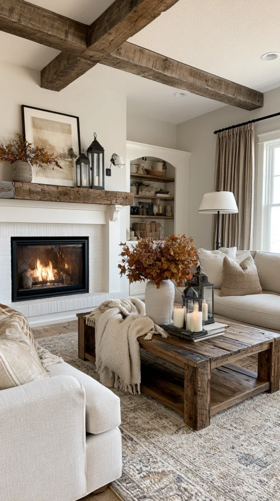 14 Farmhouse Fall Living Room Inspiration Ideas 15 ds 14 1