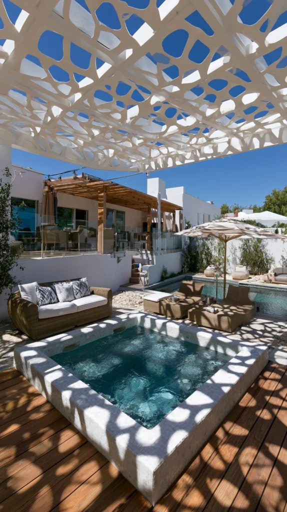 14 Hot Tub Surround Ideas for a Beautiful Backyard Retreat 5 ed 4