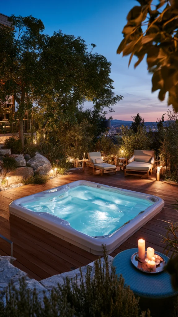 14 Hot Tub Surround Ideas for a Beautiful Backyard Retreat 6 ed 5