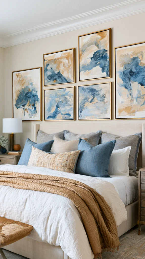 14 Dusty Blue and Champagne Bedroom Ideas for Effortless Elegance 11 ef 10