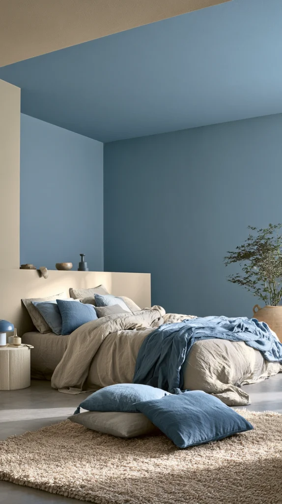 14 Dusty Blue and Champagne Bedroom Ideas for Effortless Elegance 3 ef 2