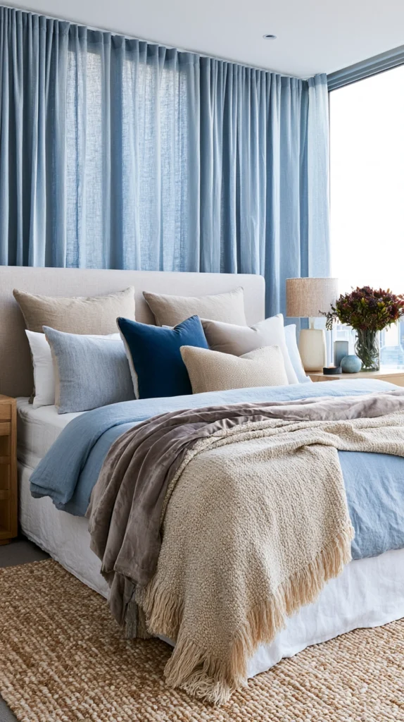 14 Dusty Blue and Champagne Bedroom Ideas for Effortless Elegance 6 ef 5