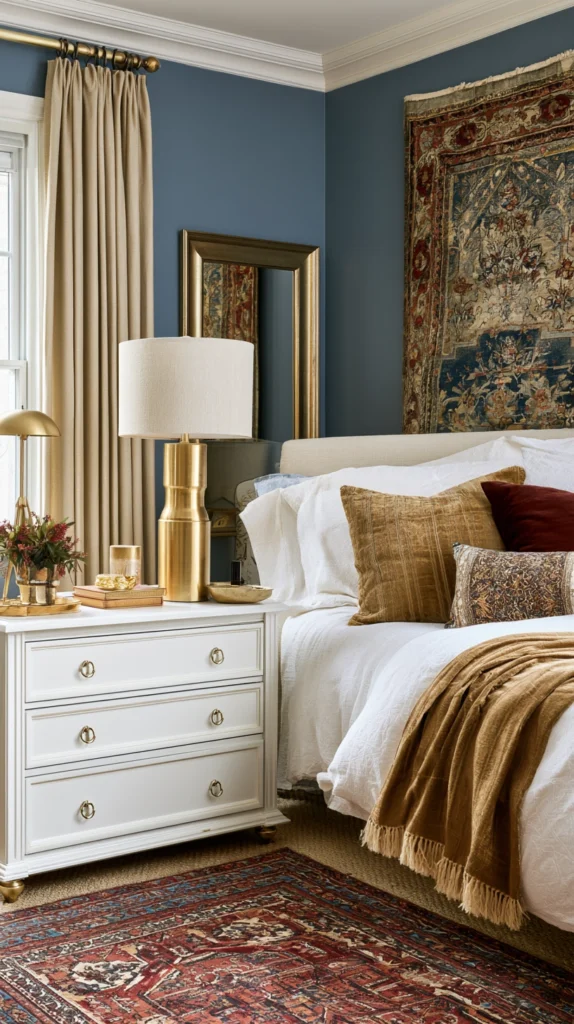 14 Dusty Blue and Champagne Bedroom Ideas for Effortless Elegance 7 ef 6