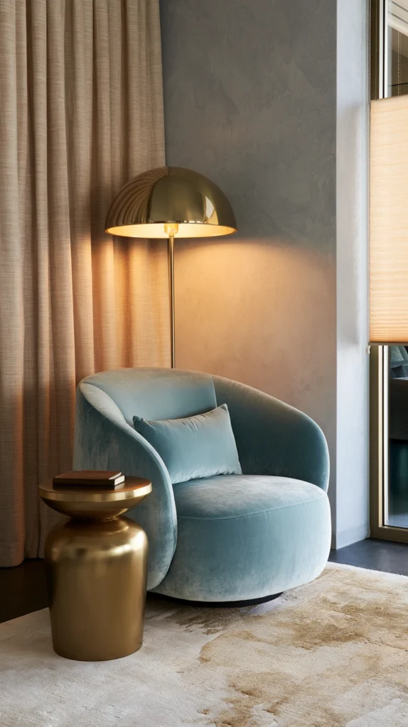 14 Dusty Blue and Champagne Bedroom Ideas for Effortless Elegance 8 ef 7