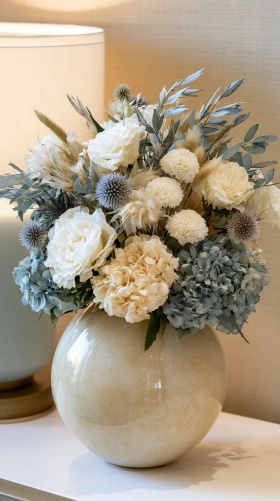 14 Dusty Blue and Champagne Bedroom Ideas for Effortless Elegance 9 ef 8