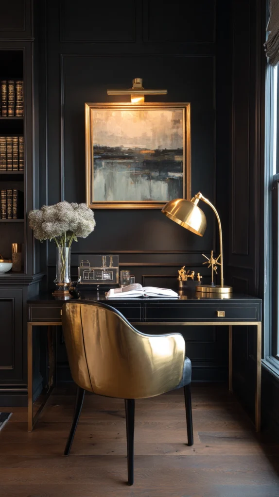 14 Black Home Office Ideas for a Sleek Professional Look 4 eq 3