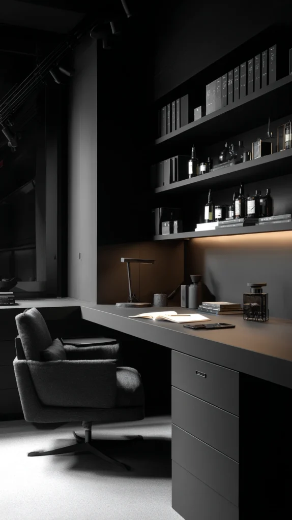 14 Black Home Office Ideas for a Sleek Professional Look 6 eq 5